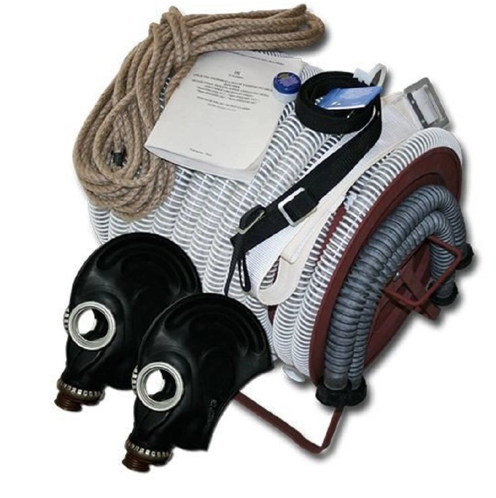 Противогаз шланговый ПШ-40ЭРВ (маска ШМП + шланг ПВХ) - 2 маски от компании Арсенал ОПТ - фото 1