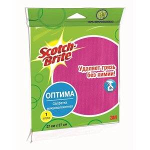 Салфетка хозяйственная Scotch-Brite Оптима из микроволокна 23x23 см