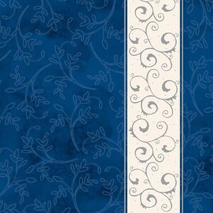 Салфетки бумажные Классика. Серебряная полоса (3-слойные, 33x33 см, синие с рисунком, 20 штук в упаковке)