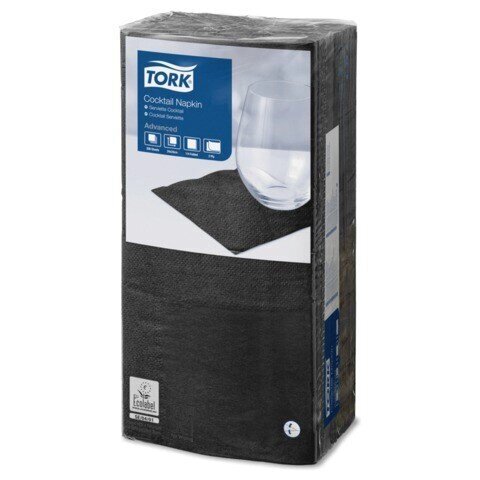 Салфетки TORK Big Pack, 24х23,8, 200 шт., 2-х слойные, черные, 477829 от компании Арсенал ОПТ - фото 1