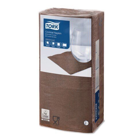 Салфетки TORK Big Pack, 24х23,8, 200 шт., 2-х слойные, коричневые, 477834 от компании Арсенал ОПТ - фото 1