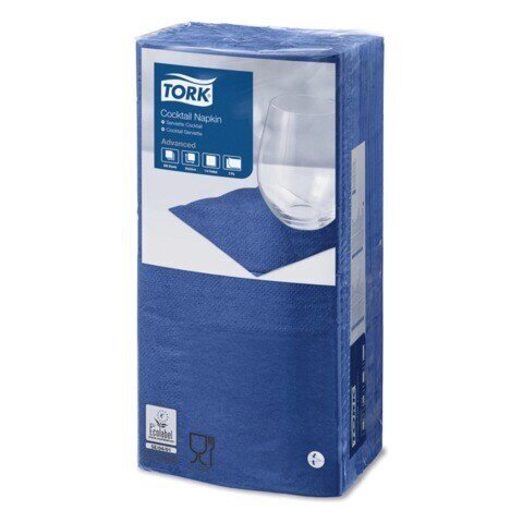 Салфетки TORK Big Pack, 24х23,8, 200 шт., 2-х слойные, темно-синие, 477825 от компании Арсенал ОПТ - фото 1
