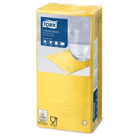 Салфетки TORK Big Pack, 24х23,8, 200 шт., 2-х слойные, желтые, 477823 от компании Арсенал ОПТ - фото 1