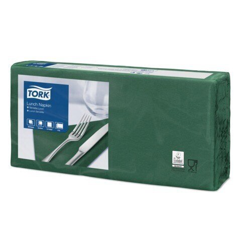 Салфетки TORK Big Pack, 33х32,6, 200 шт., 2-х слойные, темно-зеленые, 477214 от компании Арсенал ОПТ - фото 1