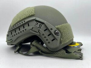 Шлем тактический баллистический /свмпэ/ FAST ops-core (цвет «олива»NIJ IIIA / бр2 класс защиты / без ушей с системой