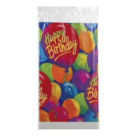 Скатерть полиэтилен, 140х260, "С днем рождения шары", 1502-0522 от компании Арсенал ОПТ - фото 1