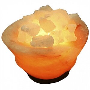 Солевая лампа вазон с кристаллами