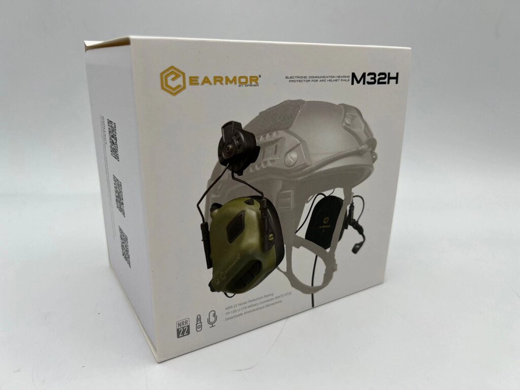 Стрелковые тактические наушники EARMOR M32H version с поворотным адаптером на шлем оптом от компании Арсенал ОПТ - фото 1