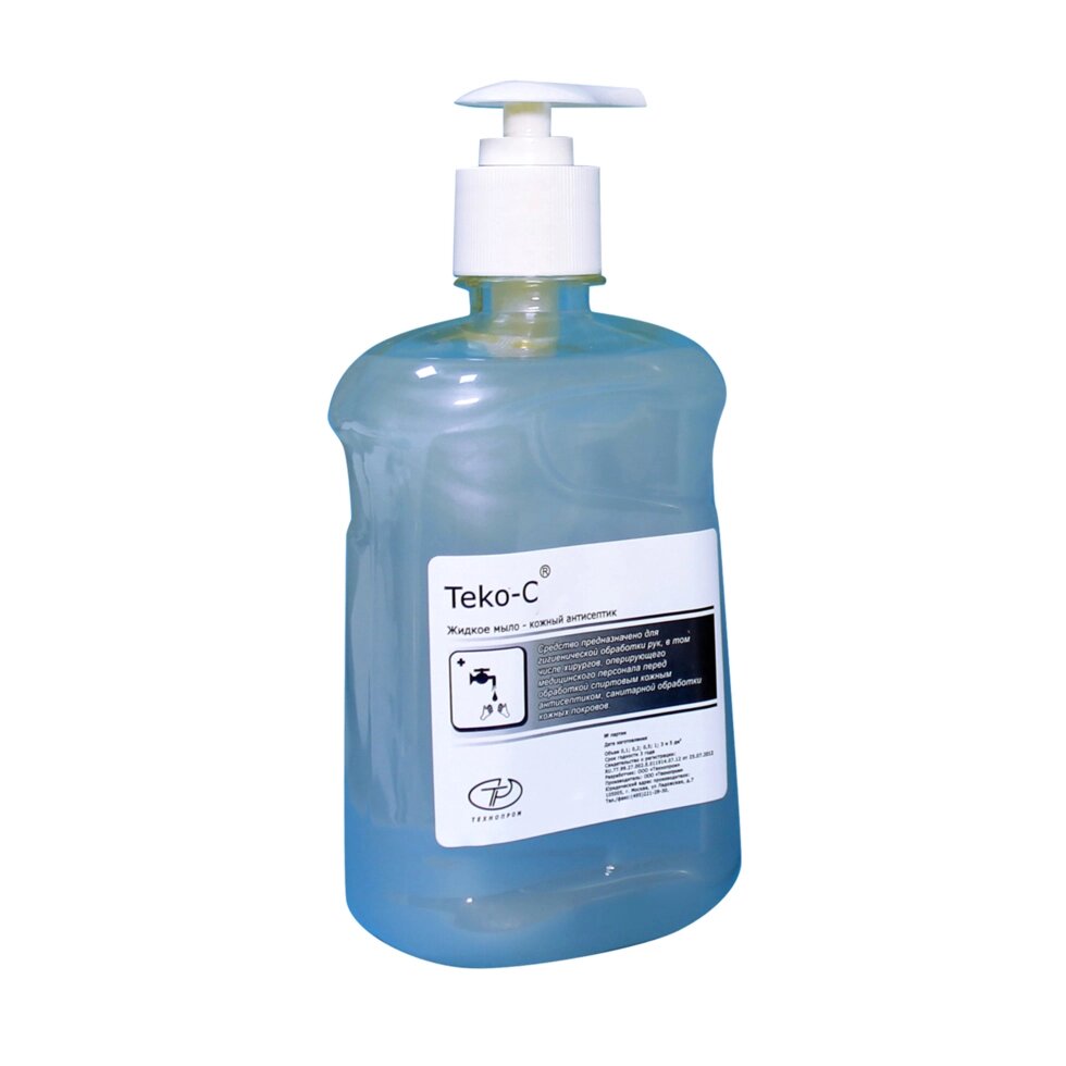 Теко-С жидкое мыло антибактериальное 0,5 л дозатор от компании Арсенал ОПТ - фото 1