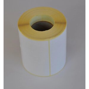 Термотрансферные этикетки бумажные полуглянцевые 100x150 мм (диаметр втулки 40 мм, 250 штук в рулоне)