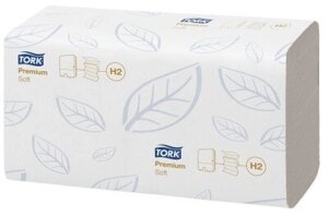 Tork Premium 100288 полотенца Интерфолд белые в пачках 2-сл 110л х21