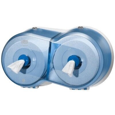 Tork SmartOne 472027 Двойной диспенсер для туалетной бумаги в мини рулонах, синий от компании Арсенал ОПТ - фото 1