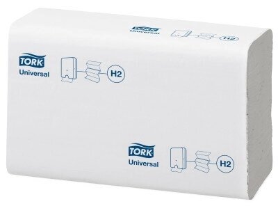 Tork Universal 140299 полотенца Интерфолд белые в пачках 2-сл 21х26 226л х21 от компании Арсенал ОПТ - фото 1