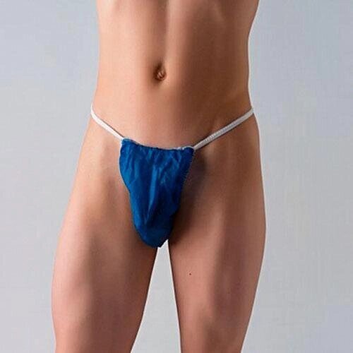 Трусы бикини мужские, 25 шт. в упаковке, синие из спанбонда от компании Арсенал ОПТ - фото 1