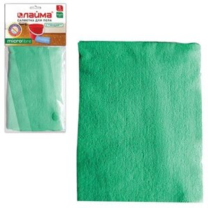 Тряпка для мытья пола ЛАЙМА "Стандарт", плотная микрофибра, 50х60 см, зеленая