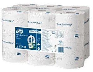 Туалетная бумага листовая TORK SmartOne 472193 2-сл 18х13.4см для диспенс 111м 12 рул/упак