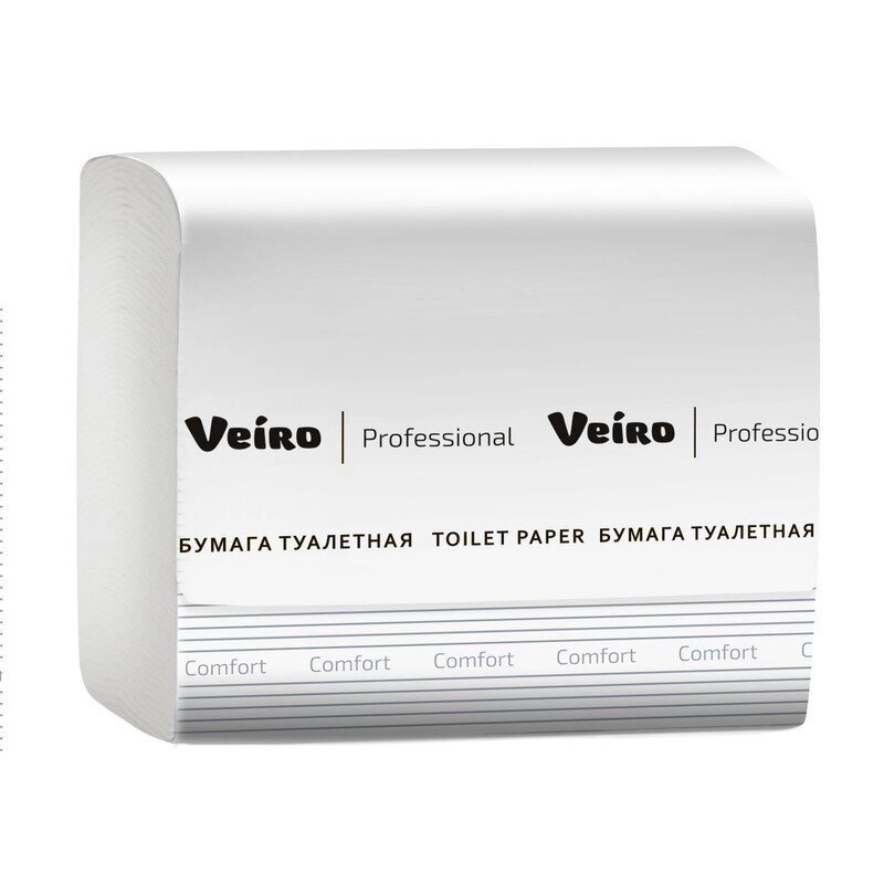 Туалетная бумага листовая Veiro L1 Comf 2-слойная 30 пачек по 250 листов от компании Арсенал ОПТ - фото 1
