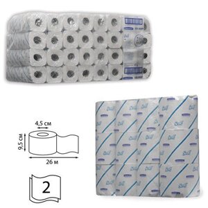 Туалетная бумага в рулонах Kimberly-Clark Scott Perfom 2-слойная 96 рулонов по 25 метров (артикул
