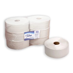 Туалетная бумага в рулонах Терес Эконом макси 1-слойная 6 рулонов по 480 метров