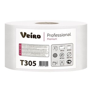 Туалетная бумага в рулонах Veiro Q2 Premium T305 2-слойная 12 рулонов по 170 метров