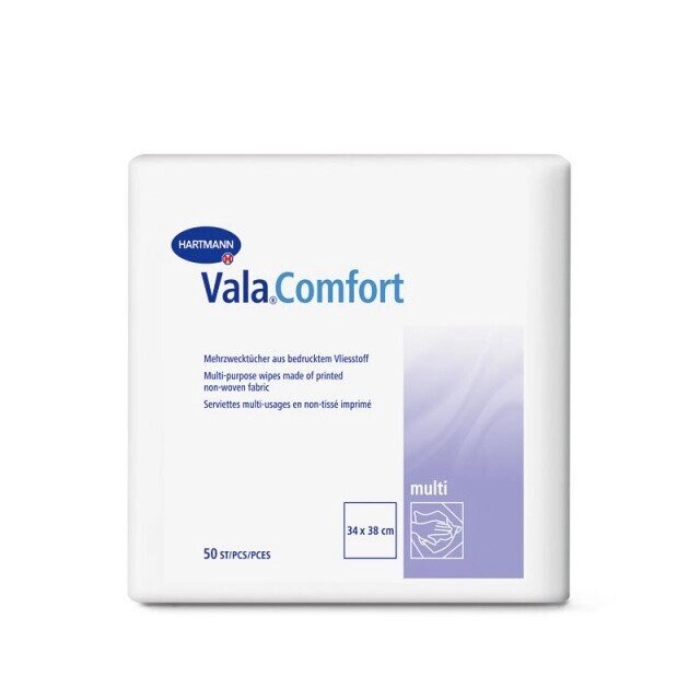 Vala Comfort multi (9923350) Вала Комфорт мульти - Одноразовые салфетки 34 х 38 см, 50 шт. от компании Арсенал ОПТ - фото 1