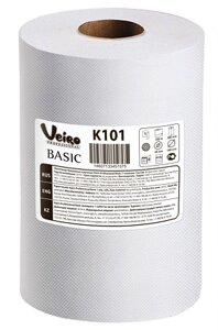 VEIRO Professional Basic-Матик арт К101 Полотенца белые в рулонах 1-сл 200м х6