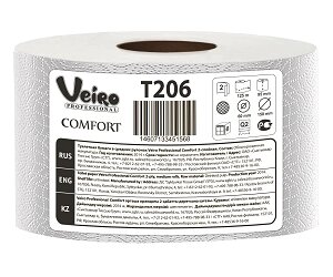 VEIRO Professional Comfort арт Т206 Туалетная бумага белая 2-сл 125м х12 от компании Арсенал ОПТ - фото 1