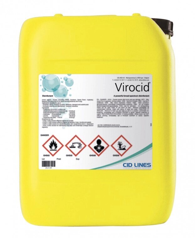 Вироцид, концентрированный раствор 20 литров от компании Арсенал ОПТ - фото 1