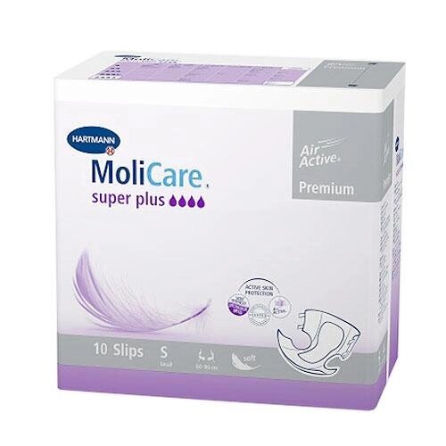 Воздухопроницаемые подгузники MoliCare Premium super plus soft (1691460)  размер S, 10 шт. от компании Арсенал ОПТ - фото 1