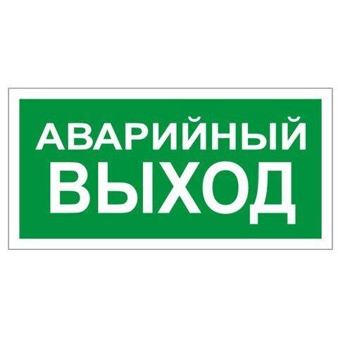 Знак Эксклюзив L15 Аварийный выход (размер 300х150) от компании Арсенал ОПТ - фото 1