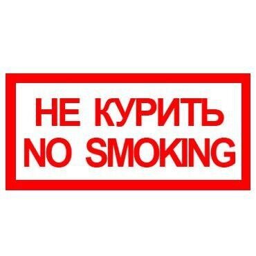 Знак Эксклюзив L32 Не курить No smoking (размер 300х150) фотолюминесцентный от компании Арсенал ОПТ - фото 1