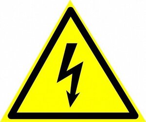 Знак Эксклюзив W08 Опасность поражения электрическим током (размер 100х100)