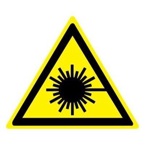 Знак Эксклюзив W10 Опасно. Лазерное излучение (размер 200х200) фотолюминесцентный