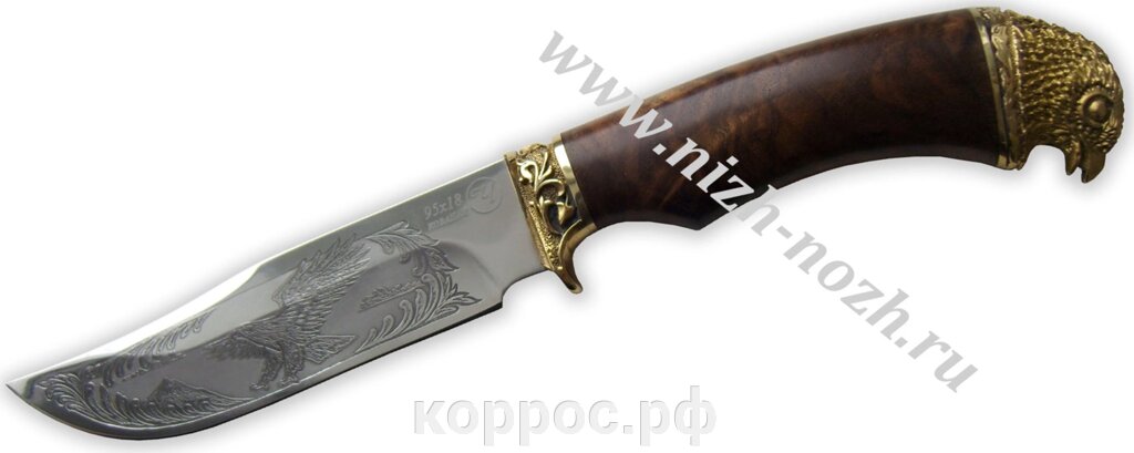Нож `Коршун` кованая сталь 95х18 от компании ООО "А2" - фото 1