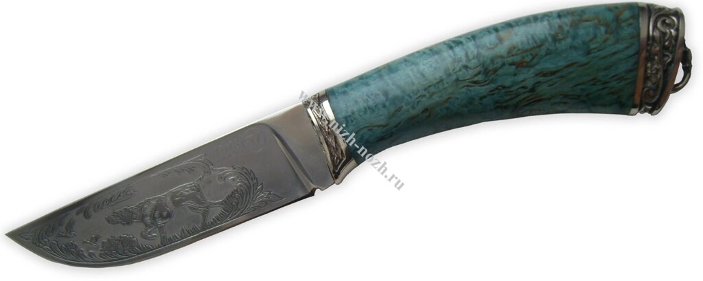 Нож `Крот` кованая сталь 95х18, кап, стабилизация древесины ##от компании## ООО "А2" - ##фото## 1