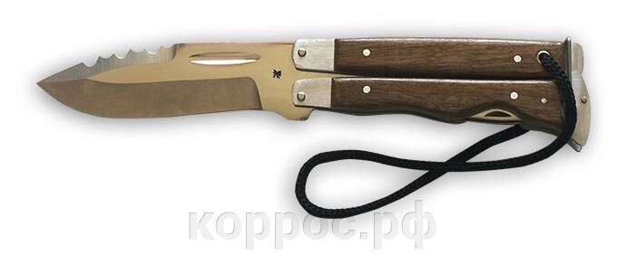 Нож `Оборотень-2` нержавеющая сталь, деревянная рукоять от компании ООО "А2" - фото 1