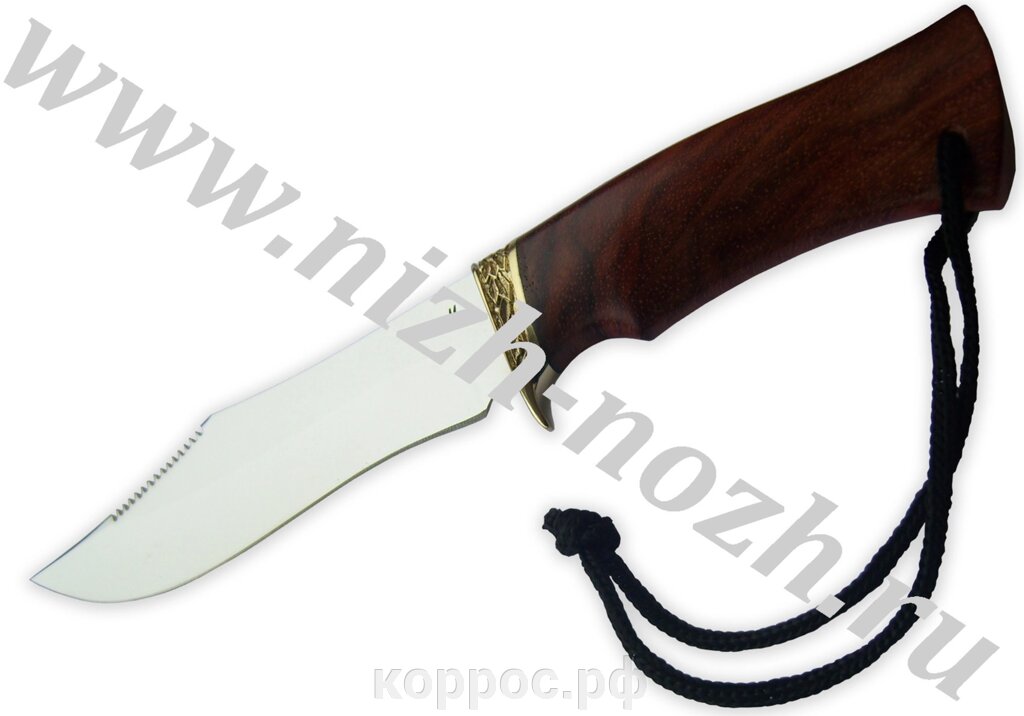 Нож `Пират` рукоять - падук, латунное литье от компании ООО "А2" - фото 1