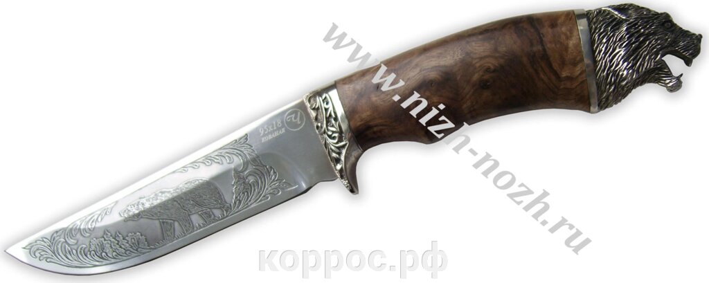 Нож `Путник` кованая сталь 95х18, мельхиор от компании ООО "А2" - фото 1