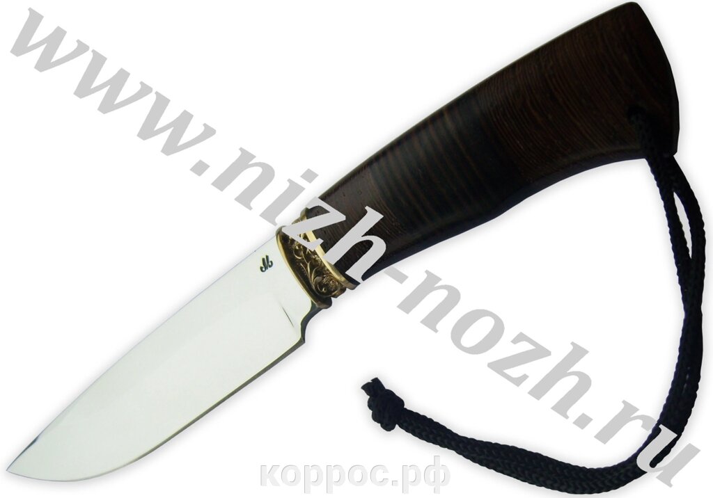 Нож `Старатель` кожаная рукоять, латунное литье от компании ООО "А2" - фото 1