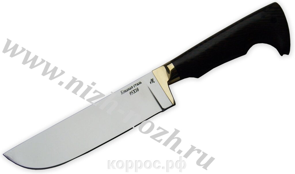 Нож `Узбекский` рукоять венге, латунное литье, сталь 95х18 от компании ООО "А2" - фото 1