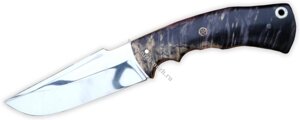 Нож `Ч-9` кованая сталь Х12МФ, кап, стабилизация древесины