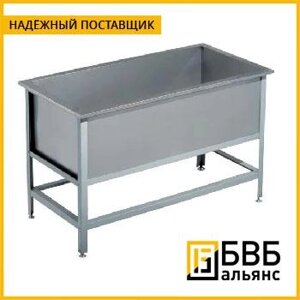 Ванна цельнотянутая приварная 500x400x300 прав. DX (с отверстием Е 1 1/2"AISI 304