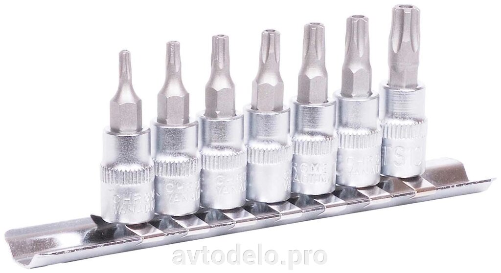 Набор головок вставка TORX 5лучей 7пр 1/4&quot; TS10-tS40 Авто Dело 39838 - доставка