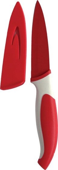 Нож красный Microban с футляром от компании ООО "НОВЫЙ МИР ПЛЮС" - фото 1