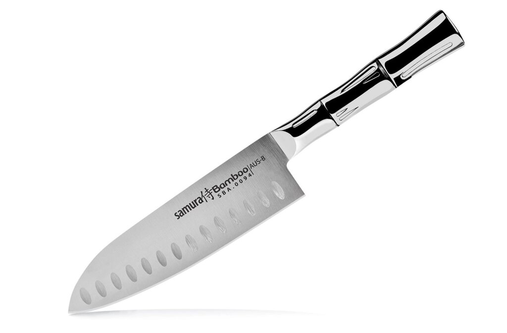 Нож кухонный стальной Сантоку Samura BAMBOO от компании ООО "НОВЫЙ МИР ПЛЮС" - фото 1