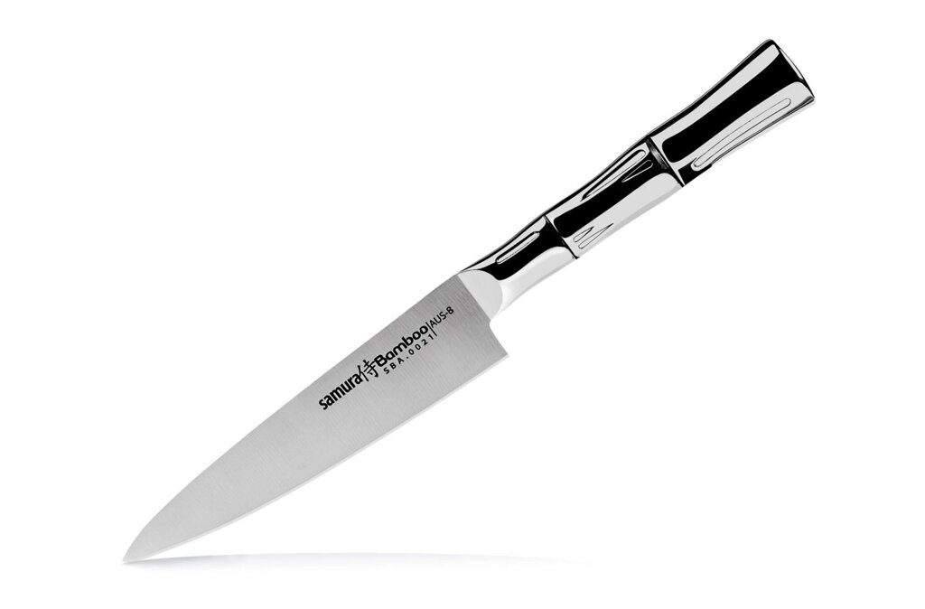 Нож кухонный стальной универсальный Samura BAMBOO от компании ООО "НОВЫЙ МИР ПЛЮС" - фото 1