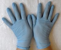 Перчатки хозяйственные Nitrile голубые от компании ООО "НОВЫЙ МИР ПЛЮС" - фото 1