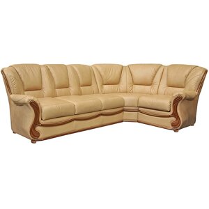 Угловой диван «Изабель 2»3мL/R901R/L) - спецпредложение, Материал: Натуральная кожа, Группа ткани: 120 группа