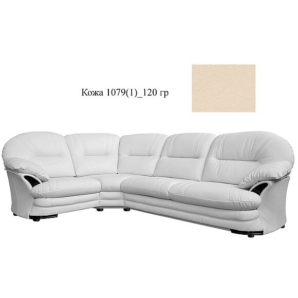 Угловой диван «Йорк» (3мL/R901R/L) - спецпредложение, Материал: Натуральная кожа, Группа ткани: 120 группа от компании Mebel24x7 - мебельный дискаунтер - фото 1