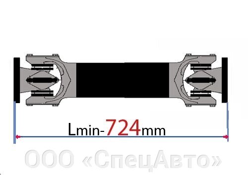 Вал карданный КамАЗ 5320-2201011-01 от компании ООО «СпецАвто» - фото 1